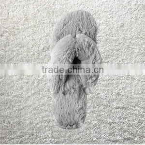 Preimum Quality Woman's New Plush Satin Spa Thong Slippers in 4 Beautiful Colors thumbnail-2