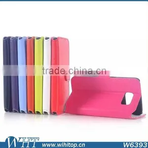 Korean Fashion Style Case Wallet Card Slot Case for Samsung Galaxy S6 , 6 Colors Optional thumbnail-1