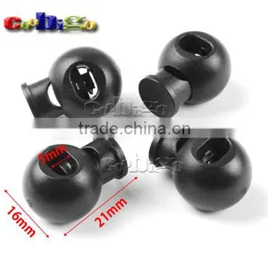 5mm Hole Round Plastic Spring Loaded Cord Lock Stopper For Sportwear Luggage Backpack Strap Garment Accessories #FLS150 thumbnail-1