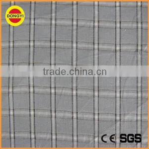 Grey Grid Pattern 100% Cotton Yarn Dyed Shirting Fabric With Cheap Price thumbnail-1