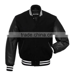 2016 Top Wool Varsity Jacket Wholesale/plain Varsity Jacket Wholesale F/Wool Leather Varsity Jackets Men thumbnail-1