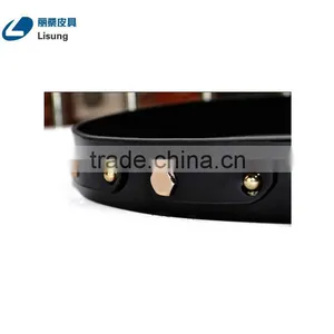 Fashion Studs Genuine Leather Women Waist Belt With Tassel thumbnail-5