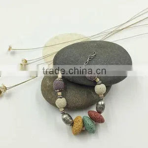 Bob Trading Custom Volcanic Lava Rock Stone Bracelet Women Fashion Jewelry Rose Gold Wholesale thumbnail-1