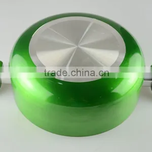 Metallic Painting Green Ceramic Sauce Pot With Lid thumbnail-2