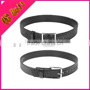 USA Black Basketweave Garrison Military Leather Police Belt thumbnail-1