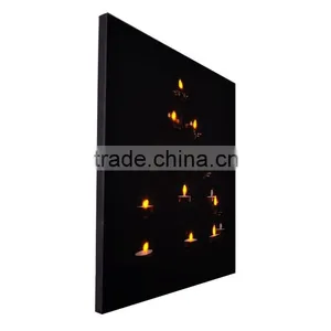 Candle Flame Led Canvas Wall Art Christmas HD-00067-141222-candle001-01 thumbnail-4