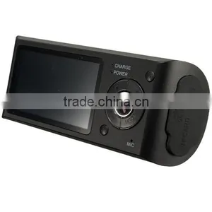 Car HD 2.7 Inch Dual Lens Cameras Dash Cam DVR Video Recorder G-sensor GPS R300 Gps Dual Camera Car-dvr thumbnail-3