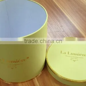 High Quality Round Flower Box With Gold Stamping Logo(ZJ-60056-003) Quality Choice thumbnail-2
