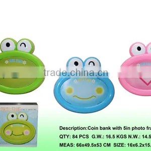 Cartoon Frog Coin Bank With 5 Inch Photo Frame thumbnail-1