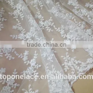 High Quality Lace Evening Dress Bridal Lace Fabrics Wholesale Fashion African French Net Lace Fabric thumbnail-4