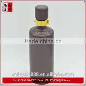 500ml Black Ceramic Bottle With Ceramic Screw Cap thumbnail-2