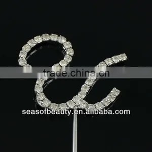 Hot Sale Crystal Letter Wedding Cake Topper thumbnail-1