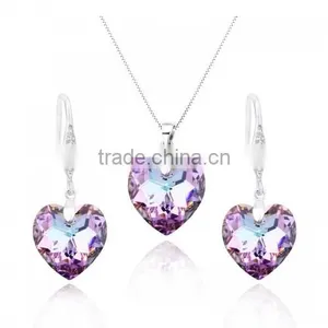 Ocean Of Heart 925 Silver Austria Crystal Jewelry Set thumbnail-2