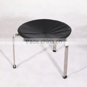 Three Leg PK33 Stool Poul Kjaerholm Genuine Leather PK33 Stool thumbnail-2
