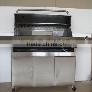 Stainless Steel Gas BBQ Grill / Industrial Gas Grill / Oven /Stove With Cast Iron Grate thumbnail-1