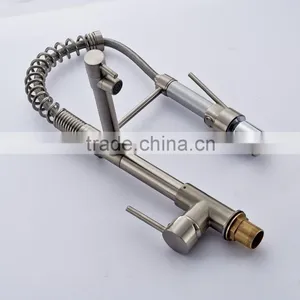 LED Brushed Nickel Commercial Style Pre Rinse Kitchen Faucet With Pot Filler 8602-2-BN thumbnail-6