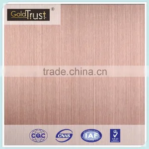 4x8 Customized 304 Hairline Ti-Bronze Finish Stainless Steel Plate for Decoration thumbnail-1