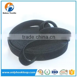Nylon Black Elastic Loop Tape, Hook and Loop Adjustable Straps thumbnail-1