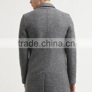 China Factory Custom Designer Winter Men's Wool Coats thumbnail-4