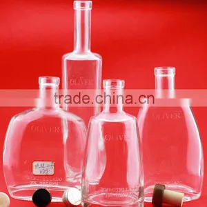 Good Quality Brandy Short Bottles 750ml Alcohol Empty Bottles Guiter Shape Whiskey Bottles thumbnail-1
