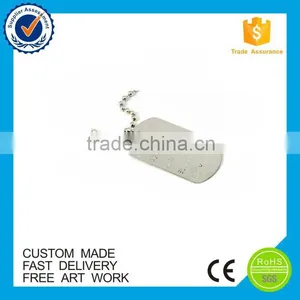 Promotional Zinc Alloy Debossed Logo Custom Engraving Metal Dog Tag thumbnail-2