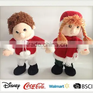 Christmas Gift Singing and Dancing Plush Boy and Girl Doll thumbnail-1
