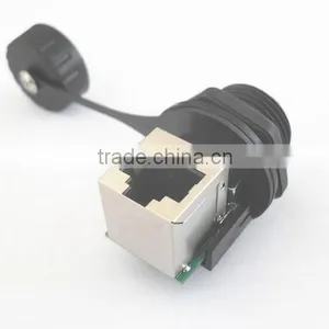 IP67 Waterproof 90 Degree Angled RJ45 Connector With Dust Cap thumbnail-2