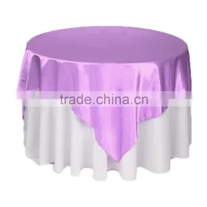 Square 145*145CM Round Satin Table Overlay For Wedding Banquet thumbnail-4