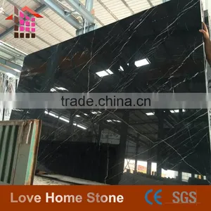 2cm Thickness Polished Nero Marquina Marble Flag Slab With Own Quarry For Floor Decoration thumbnail-2