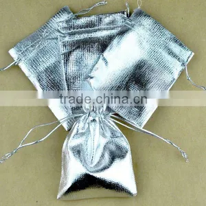 Shiny Metallic Pouch With Logo for Jewelry Wholesales thumbnail-1