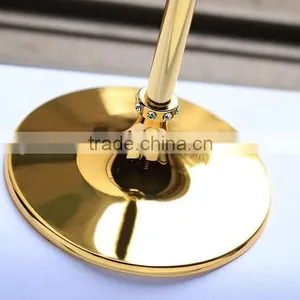 2016 New Design Clear Crystal 680ml Crystal Drinking Glass Gold Stem Drinking Glass Manufacturers China thumbnail-4