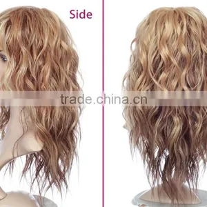 China Wig Supplier Wholesale European Bohemian Wig Kinky Blonde Curly Hair Wig thumbnail-3
