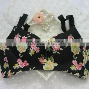 One Piece Seamless Bra With Flower Printing thumbnail-2