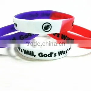 Silicone Wristband/rubber Bracelet/rubber Wristband for Promotion,silicone Rubber Bracelets thumbnail-1