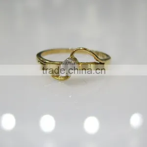 Gold Diamond Ring Solitaire 0.15cts thumbnail-1