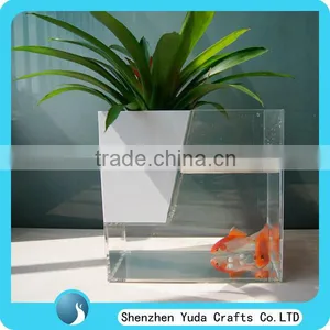 Multifunctional Acrylic Flowers Holder With Fish Tank Clear Acrylic Vases thumbnail-1