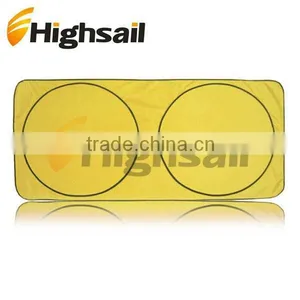 Foldable Front Two Circles Tyvek Sun Shade for Car Window thumbnail-1