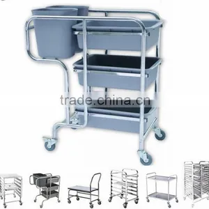 Hotel and Restaurant Stainless Steel Collecting Trolley Dish Collecting Cart thumbnail-3