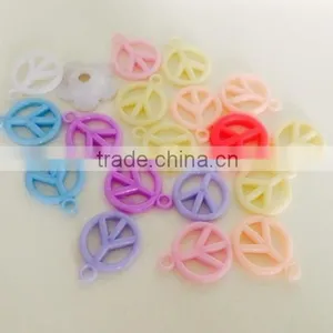 Fashion Trendy Colourful Round Shape Wholesale Cheap Bead Rainbow Stripe Resin Bead For Clothes Jewelry thumbnail-2