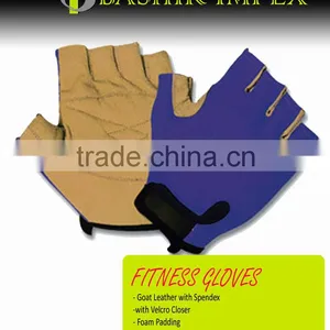 NICE BODYBUILDING FITNESS GLOVES KNITED BACK, WORKOUT GLOVES, LEATHER GLOVES thumbnail-1