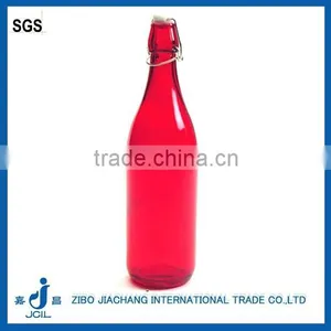 1L Colorful Glass Wine Bottle With Swing Lid thumbnail-3
