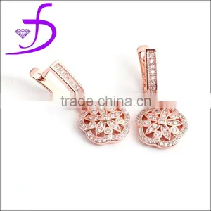 Wholesale Rose Gold Plated 925 Sterling Silver Latest Earring thumbnail-1