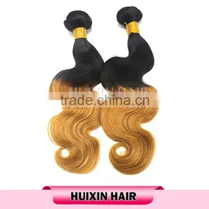 Ombre Hair Weaves Brazilian Virgin Hair Extension Ombre Remy Hair Weaves Bundles thumbnail-2