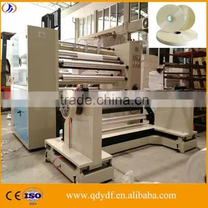 YDF-FQ Vertical Type Automatic Plastic PVC PET BOPP Film Paper Roll Slitting and Rewinding Machine With Flat Knife thumbnail-1