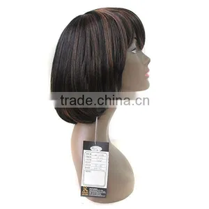 Most Popular 130g 14inch Hair Short Straight Fashion Synthetic Hair Wig thumbnail-4