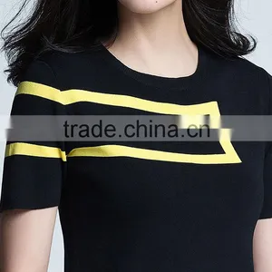 China Supplier Oem Service Latest Design Short Sleeve Ladies Knitted Sport Suits thumbnail-6