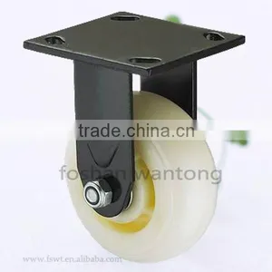 Black Top Plate Heavy Duty Rigid Caster For Trolley thumbnail-1