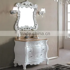 WTS3222 Classic Hotel Bathroom Furniture, Antique Wooden Bathroom Cabinet thumbnail-4