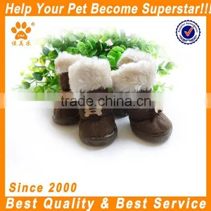 JML New Destyle PU Leather Boot Pink/brown Colorful Pet Dog Winter Shoes thumbnail-1