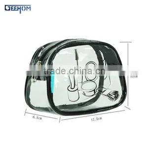 Clear Standup Pvc Makeup Bag , Custom Printed Pvc Cosmetic Case thumbnail-2